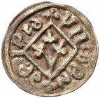 (s. XV). Lleida. Pugesa incusa. (Cru.C.G. 3761) (Cru.L. 1754). 0,87 g. Buen ejemplar. Ex Áureo 16/10/1996, nº 2135. Rara. MBC+.