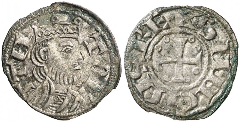 Sancho III (1157-1158). Toledo. Dinero. (AB. 150). 0,83 g. Buen ejemplar. Ex Áur...