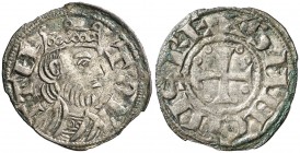 Sancho III (1157-1158). Toledo. Dinero. (AB. 150). 0,83 g. Buen ejemplar. Ex Áureo & Calicó 03/12/2013, nº 1613. Rara. MBC+.