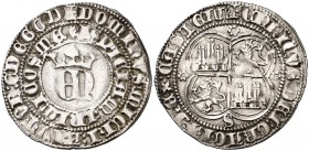 Enrique II (1368-1379). Sevilla. Real. (AB. 406 var). 3,48 g. Buen ejemplar. MBC+.