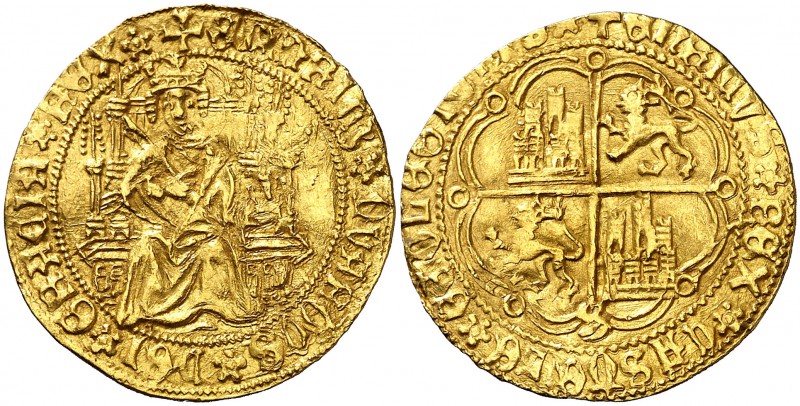 Enrique IV (1454-1474). Sevilla. Enrique "de la silla". (AB. 653) (M.R. 20.13). ...