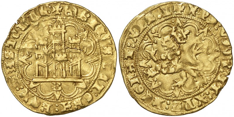 Enrique IV (1454-1474). Burgos. Castellano. (AB. 669) (M.R. 23.1). 4,32 g. Rara....