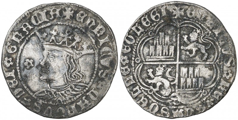 Enrique IV (1454-1474). Sevilla. Real. (AB. falta). 3,15 g. Oxidaciones. Ex Cole...