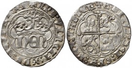 Enrique IV (1454-1474). Burgos. Medio real de anagrama. (AB. 719). 1,68 g. Bella. Ex Áureo & Calicó 20/03/2014, nº 1442. Rara y más así. EBC.