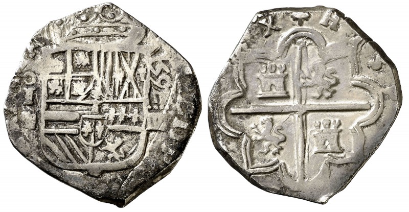 1592/1. Felipe II. Segovia. I. 4 reales. (Cal. 357). 13,50 g. Leves manchitas. E...