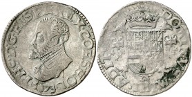 1573. Felipe II. Dordrecht. 1/2 escudo felipe. (Vti. 1013) (Vanhoudt 390.DO) (Van Gelder & Hoc 211-11b). 16,92 g. Acuñada por los Estados Generales. E...