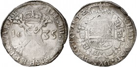 1635. Felipe IV. Arras. 1 patagón. (Vti. 1103) (Vanhoudt 645.AR) (Van Gelder & Hoc 327-7). 28,11 g. MBC.