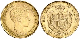 1896*1962. Estado Español. MPM. 20 pesetas. (Cal. 8). 6,44 g. S/C-.