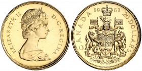 1967. Canadá. Isabel II. 20 dólares. (Fr. 5) (Kr. 71). 18,30 g. AU. S/C.