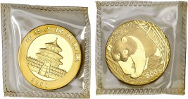 2001. China. 500 yuan. (Fr. B14) (Kr. 1371). 31,10 g. AU. Panda. Proof.