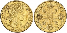 1641. Francia. Luis XIII. A (París). 1 luis de oro. (Fr. 410a) (Kr. 104). 6,68 g. AU. Rara. MBC+.