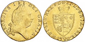 1790. Gran Bretaña. Jorge III. 1/2 guinea. (Fr. 362) (Kr. 608). 4,15 g. AU. Escasa. MBC+.