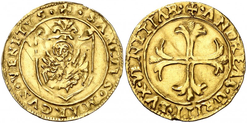 s/d. Italia. Venecia. Andrea Gritti (1523-1539). 1 escudo de oro. (Fr. 1448). 3,...