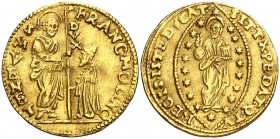 s/d. Italia. Venecia. Francesco Molin (1646-1655). 1 zecchino. (Fr. 1318) (Kr. 212). 3,48 g. AU. MBC+.