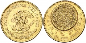 1918. México. 20 pesos. (Fr. 171) (Kr. 478). 16,64 g. AU. EBC-.