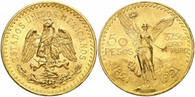 1921. México. 50 pesos. (Fr. 172) (Kr. 481). 41,66 g. AU. EBC.