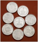 1983-1984. Egipto. 5 libras. AG. Lote de 8 monedas, todas distintas. A examinar. S/C.