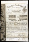 1836. Carlos V, Pretendiente. Oñate. Rentas perpetuas. 47 pesos fuertes. (Ed. A20). Raro. EBC-.