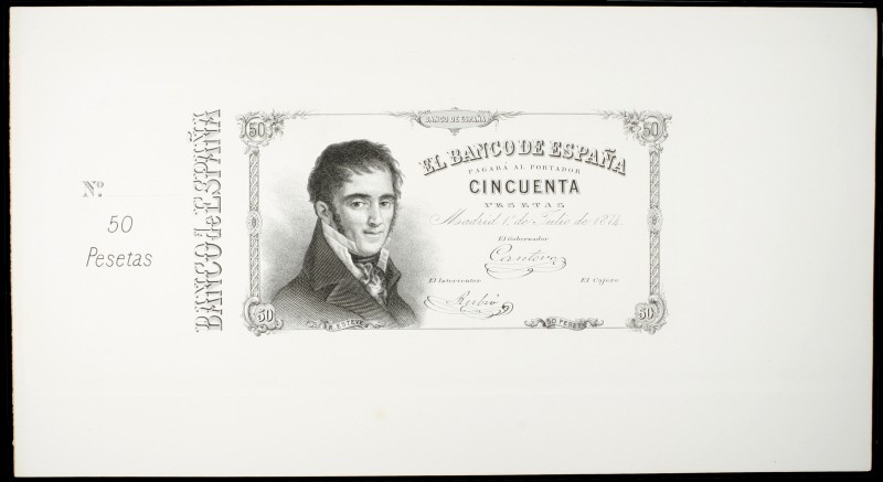 1874. 50 pesetas. (Ed. B44p-B44pa) (Filabo 44p-44pa) (Ruiz y Alentorn 96 sim) (B...