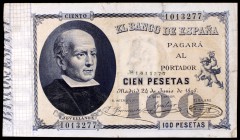 1898. 100 pesetas. (Ed. B89). 24 de junio. Jovellanos. Buen ejemplar. Raro. MBC+.