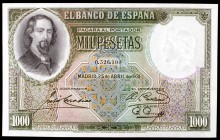 1931. 1000 pesetas. (Ed. C13). 25 de abril, José Zorrilla. Raro. S/C.