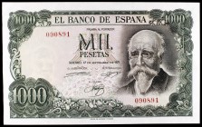 1971. 1000 pesetas. (Ed. D75). 17 de septiembre, Echegaray. Sin serie. S/C.