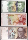 1992. 1000, 2000 y 5000 pesetas. Tres billetes, sin serie y todos con la misma numeración muy baja: 000776. Conjunto raro. S/C.