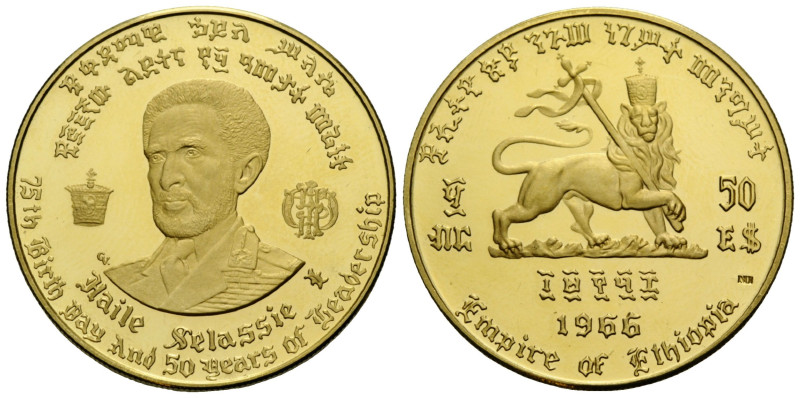 Königreich und Republik
Haile Selassie I. 1930-1936 und 1941-1974 50 Dollars 19...