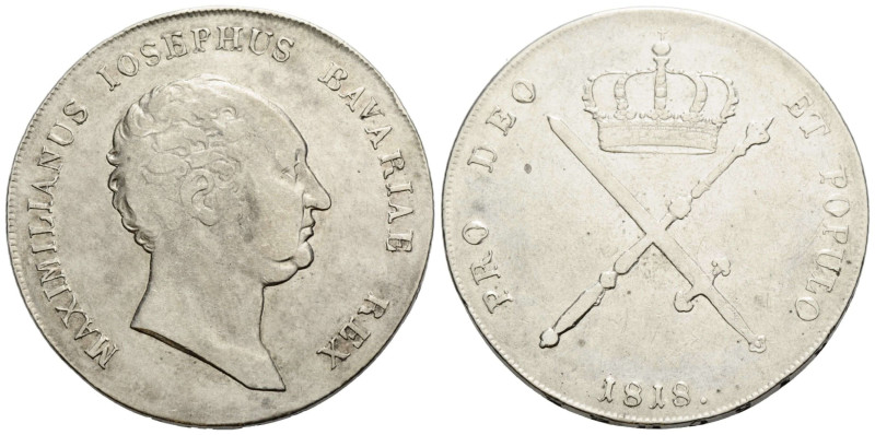 Bayern / Bavaria
Maximilian IV. (I.) Joseph, 1799-1825 Kronentaler 1818. 40.0 m...