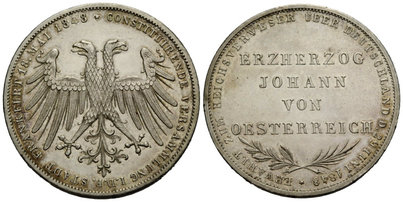 Frankfurt
 2 Gulden 1848. 36.0 mm. Free imperial city of Frankfurt. Free City. ...