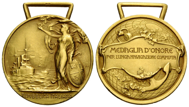 Republik / Republic
 Goldmedaille / Gold medal o.J. / ND. 33.9 mm. Z 0.917 Fein...