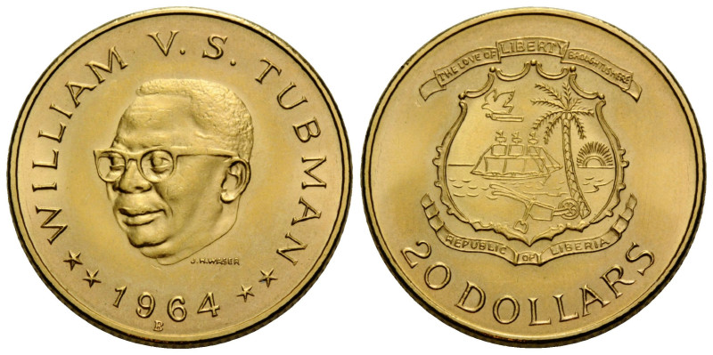 Republik, seit / Republic since1874 20 Dollars 1964 27.00 mm. Gold 0.900, Willia...