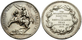 Medaillen / Medals
 Weissmetallmedaille / White metal medal 1809. 50.1 mm. ERZHERZOG KARL VON OESTERREICH. Mann auf Pferd / Man on horse. Rv. Legend:...