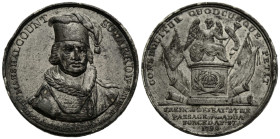Medaillen / Medal
 Weissmetallmedaille / White metal medal 1799. 38.47 mm. Paul I. Feldmarschall Graf Suworow, Büste Suworows fast frontal, mit Pelz ...