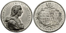 Basel / Basle Medaille
 Zinnmedaille / Tin medal 1767. 38.8 mm. Auf Johannes Bernoulli. Legende: IOH•BERNOULLI•IF•BASIL•I•U•D•MATH•P•N•MDCCX. Rv. IOH...