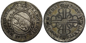 Bern / Berne Stadt und Kanton / City and canton
 Vierteltaler (10 Batzen) 1797. 30.5 mm. Silber / Silver. KM 160, D.T. 513, HMZ 2-220g. 7.90 g. Sehr ...