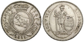 Bern / Berne Stadt und Kanton / City and canton
 1 Franken / Franc 1811 Bern. 29.4 mm. Kanton / Canton. Silber / Silver franc. HMZ 2-233b. Vs. zu Rs....