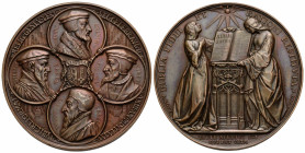 Genf / Geneva / Genève Stadt und Kanton
 Bronzemedaille / Bronze medal 1835. 61.7 mm. 300-Jahrfeier der Reformation in Genf. Porträtmedaillons der vi...