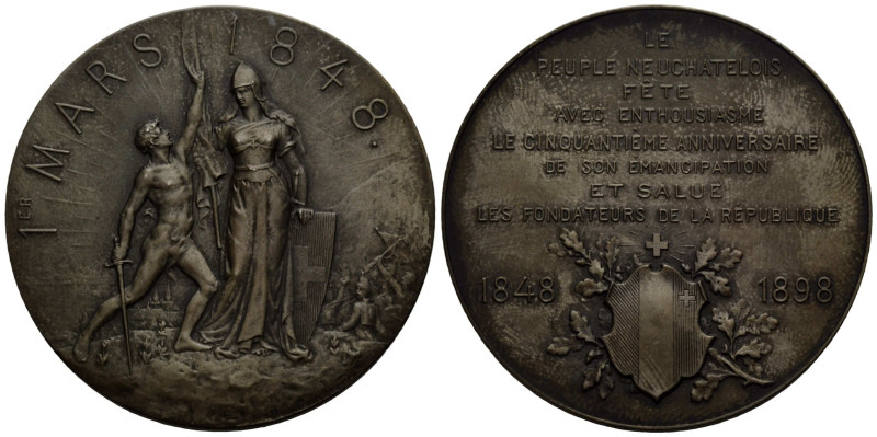 Schweiz / Switzerland. Neuenburg / Neuchâtel. Silbermedaille / Silver medal. 45....