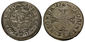 Graubünden / Grisons Bistum Chur
Joseph Benedikt von Rost (1728-1754) Bluzger 1740 Chur. 18 mm. Billon. HMZ 2-470c. 0.50 g. Häufig / Common. Sehr sch...