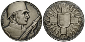Luzern / Lucerne
 Silbermedaille / Silver medal 1920. 45.0 mm. Für treuen Grenzschutz / For loyal border protection. 1914-1918. Stempel von / by Hans...