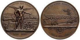 Neuenburg / Neuchâtel La Chaux-de-Fonds
 Bronzemedaille / Bronze medal 1894. 50.6 mm. Auf den 100. Jahrestag des Stadtbrandes von La Chaux-de-Fonds /...