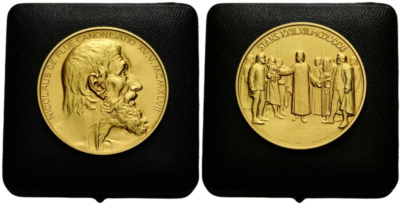 Obwalden
 Goldmedaille / Gold medal 1947. 50.0 mm. 0.750 Fine. NICOLAUS DE FLUE...