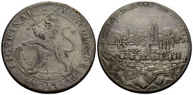Zürich / Zurich Stadt und Kanton / City and canton
 Taler / thaler o.J. / ND. 41.5 mm. Silber / Silver. Schanzentaler (so called Redoute thaler). Löw...