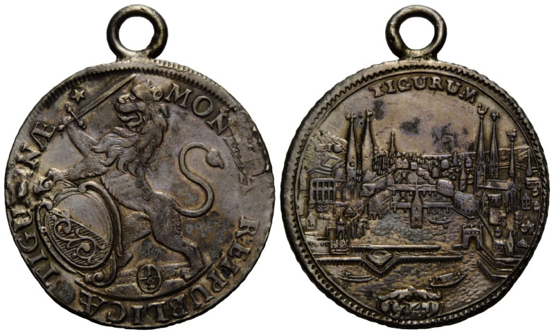 Zürich / Zurich Stadt und Kanton / City and canton
 Halbtaler / Half thaler 174...