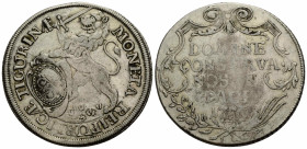 Zürich / Zurich Stadt und Kanton / City and canton
 Taler / thaler 1756. 41.0 mm. Silber / Silver. Löwe nach links mit Schwert und Zürcherwappen / Li...