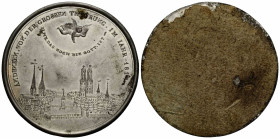 Zürich / Zurich
 Zinnmedaille / Tin medal Einseitig / Uniface. 78.3 mm. Ohne Preiszettel / Without price slip, Legend ANDENKEN VON DER GROSSEN THEURU...