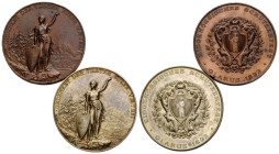 Schützentaler & Schützenmedaillen / Shooting talers & Shooting medals Glarus
 Silber- und Kupfermedaillen / Silver- and Cooper medal 1892. 45.0 mm. (...