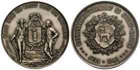 Schützentaler & Schützenmedaillen / Shooting talers & Shooting medals St. Gallen
 Silbermedaille / Silver medal 1891. 45.0 mm. Ebnat-Kappel, Kantonal...