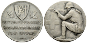 Schützentaler & Schützenmedaillen / Shooting talers & Shooting medals St. Gallen
 Silbermedaille / Silver medal 1930. 33.0 mm. Gossau. Ostschweizeris...